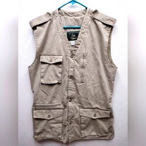 Orvis Vintage Vest Fishing Utility Safari Photography Canvas Men's Medium